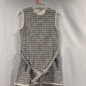 Cinq à Sept Black and White Tweed Mini Dress